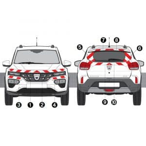 Kit Rouge-Blanc CL. B Standard - DACIA Spring (2021)