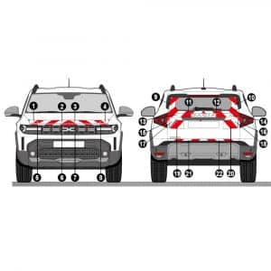 Kit Rouge-Blanc CL. B Standard - DACIA Duster (2024)