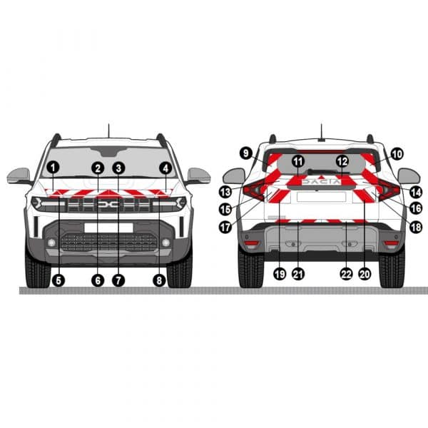Kit Rouge-Blanc CL. B Standard - DACIA Duster (2024)