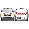 Kit Rouge-Blanc CL.B AVT+ARR+LAT - FORD Transit Custom 2P (2012-2016)