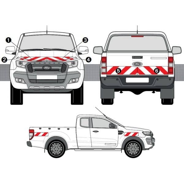 Kit R-B CL. B AVT+ARR+LAT - FORD Ranger Phase 2 (2015-)