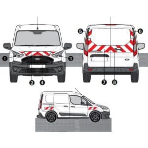 Kit Rouge-Blanc CL. B Standard - FORD Transit Connect 2 Portes (2017)