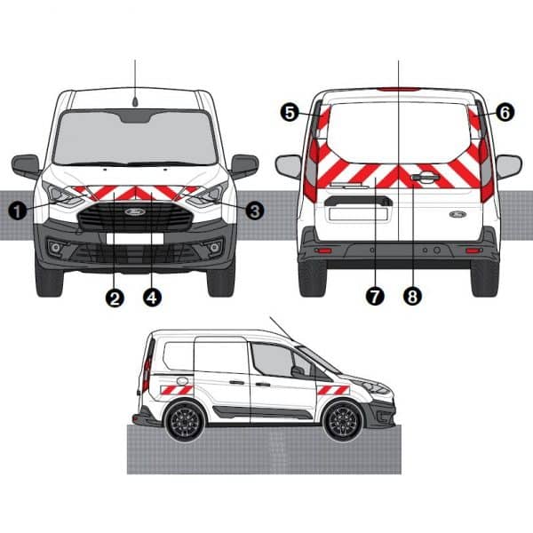 Kit Rouge-Blanc CL. B Standard - FORD Transit Connect 2 Portes (2017)
