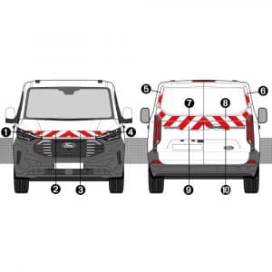 Kit Rouge-Blanc CL. B Standard - FORD Transit Custom 2 Portes (2023)