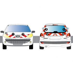 Kit R-B CL. B AVT+ARR - PEUGEOT 206+ (2009-)