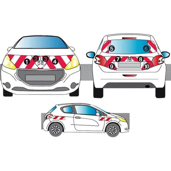 Kit R-B CL. B AVT+ARR+LAT - PEUGEOT 208 (2012-)