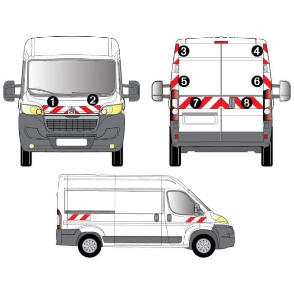 Kit Rouge-Blanc CL. B Standard - PEUGEOT Boxer H2 (2014-2023)