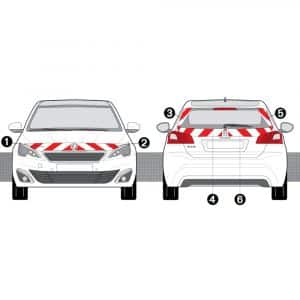 Kit Rouge-Blanc CL. B Standard - PEUGEOT 308 (2014-2017)