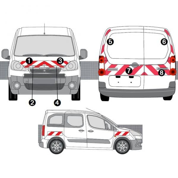 Kit R-B CL. B AVT+ARR+LAT - PEUGEOT Partner 2P (2015-2018)