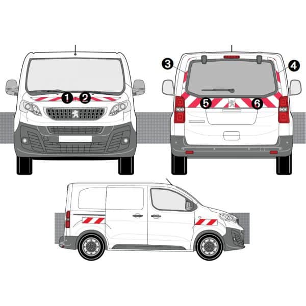 Kit R-B CL. B AVT+ARR+LAT - PEUGEOT Expert KO à Hayon (2016-)