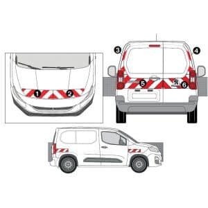 Kit Rouge-Blanc CL. B Standard - PEUGEOT Partner 2 Portes Tôlé (2018)