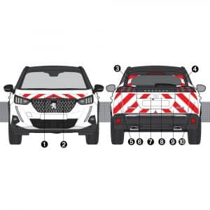 Kit Rouge-Blanc CL. B Standard – PEUGEOT 2008 (2020)
