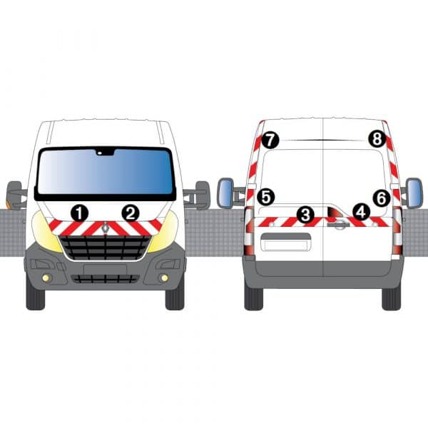 Kit Rouge-Blanc CL. B Standard - RENAULT Master H2 (2010-2013)