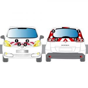 Kit Rouge-Blanc CL. B Standard - RENAULT Scénic 3 Phase 3 (2013-2016)