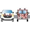 Kit Rouge-Blanc CL. B Total - RENAULT Trafic H1 2P vitré (2014-2018)
