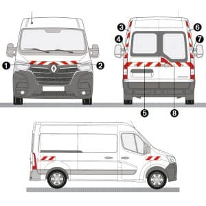 Kit Rouge-Blanc CL. B Standard - RENAULT Master H2 (2019)