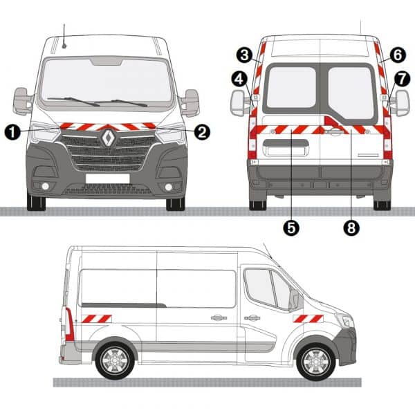 Kit Rouge-Blanc CL. B Standard - RENAULT Master H2 (2019)