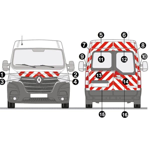 Kit Rouge-Blanc CL. B Total - RENAULT Master H2 Vitré (2019)