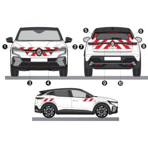 Kit Rouge-Blanc CL. B Standard - RENAULT Mégane E-Tech (2021)