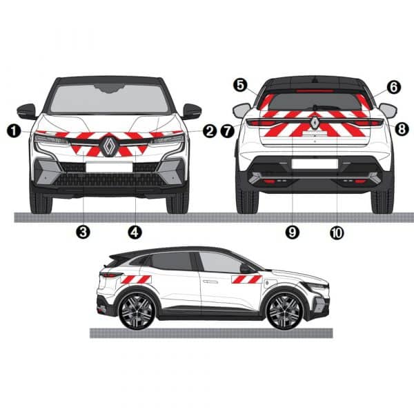 Kit Rouge-Blanc CL. B Standard - RENAULT Mégane E-Tech (2021)