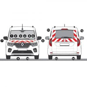 Kit Rouge-Blanc CL. B Standard - RENAULT Kangoo à Hayon (2021)
