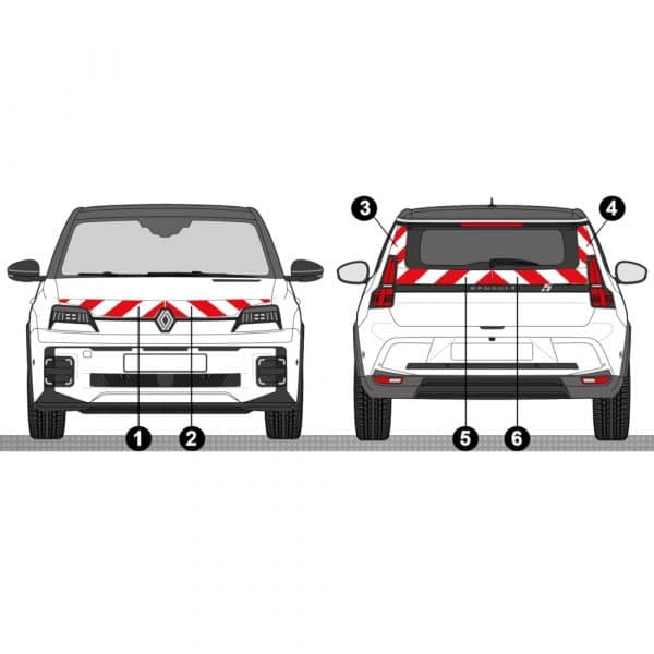 Kit Rouge-Blanc CL. B Standard - RENAULT R5 (2024)