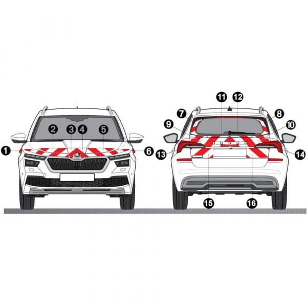 Kit Rouge-Blanc CL. B Standard – SKODA Kamiq (2019)
