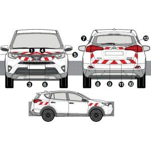 Kit Rouge-Blanc CL. B Standard - TOYOTA RAV4 (2016-)