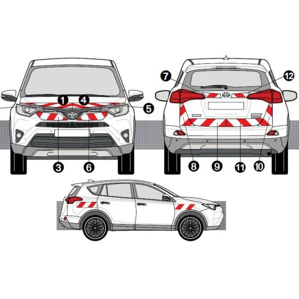 Kit Rouge-Blanc CL. B Standard - TOYOTA RAV4 (2016-)