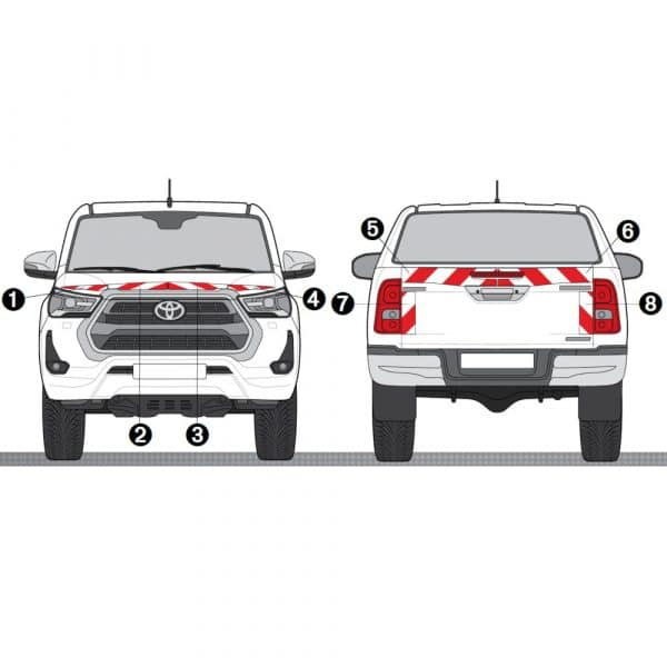 Kit Rouge-Blanc CL. B Standard - TOYOTA Hilux (2021)