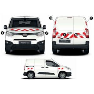 Kit Rouge-Blanc CL. B AVT+ARR+LAT - TOYOTA Proace City (2019)
