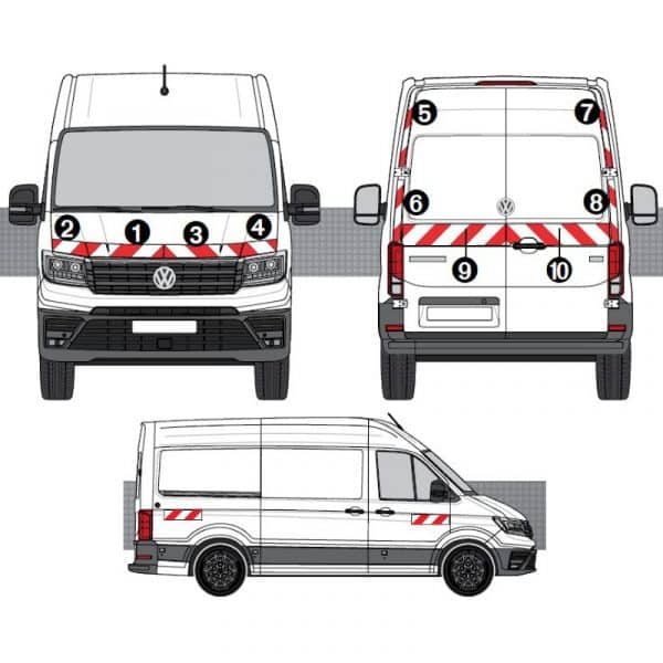 Kit Rouge-Blanc CL. B Standard - VW Crafter H2 (2016)