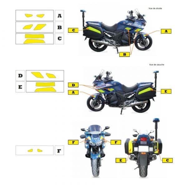 Kit Jaune Fluo Complet - YAMAHA 900 TDM (2007)