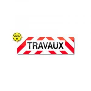Panneau TRAVAUX - Magnétique - 500 x 150 mm
