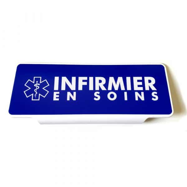 Plaque Pare-Soleil Infirmier en Soins Rétroréfléchissante – Bleu