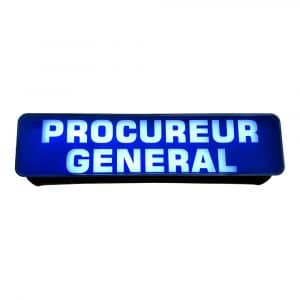 Plaque pare-soleil PROCUREUR GENERAL - Lumineuse