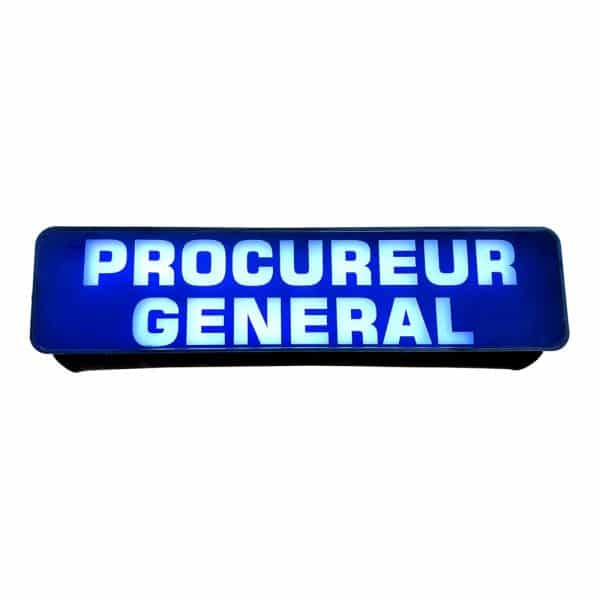 Plaque pare-soleil PROCUREUR GENERAL - Lumineuse