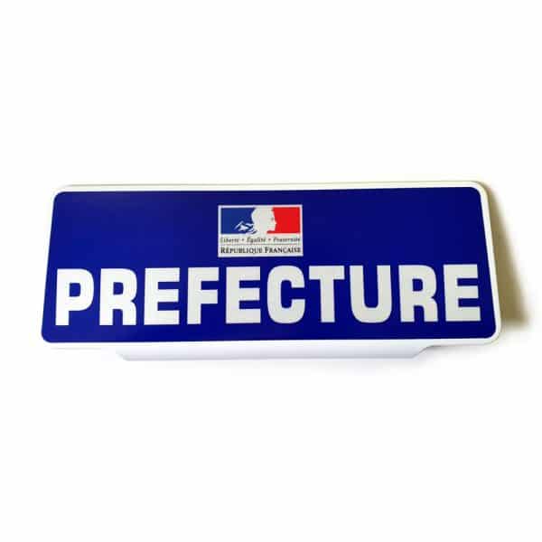 Plaque pare-soleil PREFECTURE - Rétroréfléchissante