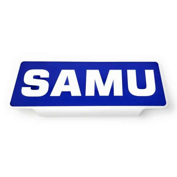 Plaque pare-soleil SAMU - Rétroréfléchissante
