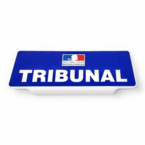 Plaque pare-soleil TRIBUNAL - Rétroréfléchissante