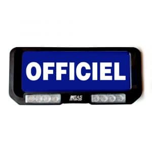 Plaque pare-soleil OFFICIEL - Lumineuse avec feux à éclats