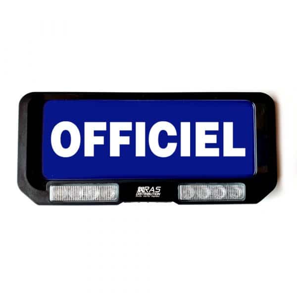 Plaque pare-soleil OFFICIEL - Lumineuse avec feux à éclats