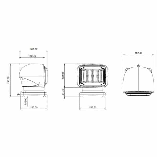 Projecteur motorisé 460 000 cd - Faisceau jusqu'à 1350 mètres – Image 5