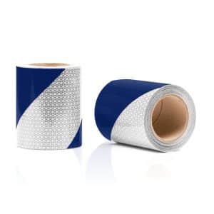 Lot de 2 rouleaux (1G+1D) Blanc-Bleu Classe B - 14 cm - 10 m
