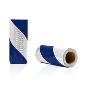 Lot de 2 rouleaux (1G+1D) Blanc-Bleu Classe B - 28 cm - 10 m