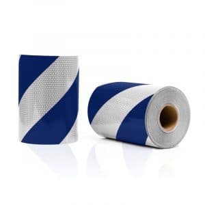 Lot de 2 rouleaux (1G+1D) Blanc-Bleu Classe B - 28 cm - 50 m