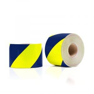 Lot de 2 rouleaux (1G+1D) Jaune-Bleu Classe B - 14 cm - 50 m