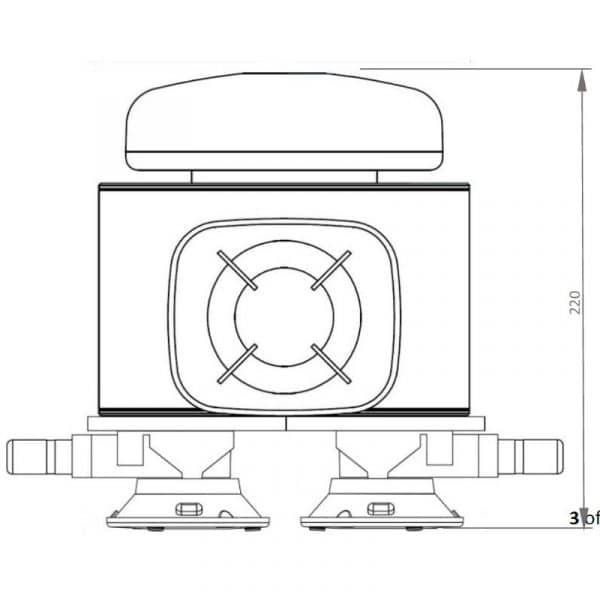 Combiné gyrophare avec sirène intégrée - Fixation par ventouses – Image 4