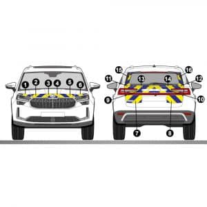 Kit Jaune-Bleu Partiel – SKODA Kodiaq (2024)