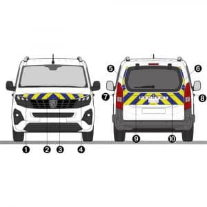 Kit Jaune-Bleu Partiel - PEUGEOT Rifter à Hayon (2024)